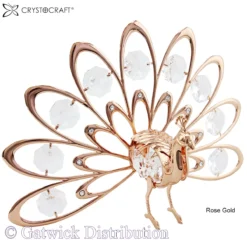Crystocraft - Peacock - Fantail - Rose Gold - Clear