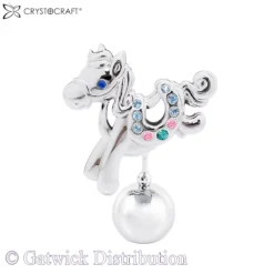 Crystocraft - Pony on a Silver Ball - Silver