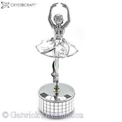 Crystocraft - Ballerina Music Box - Swan Lake - Silver