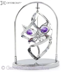 Crystocraft - Butterfly Spiral Spinner - Silver - Purple