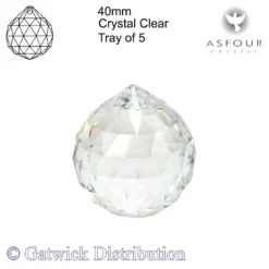 Asfour Crystals - Sphere - 40mm - Crystal Clear - Tray of 5