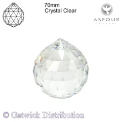 Asfour Crystals - Sphere - 70mm - Crystal Clear