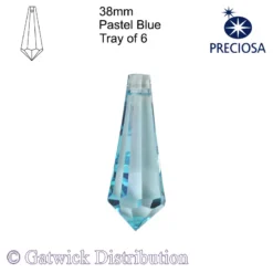 Preciosa - Point - 38mm - Pastel Blue - Tray of 6