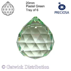 Preciosa - Sphere - 20mm - Pastel Green - Tray of 6