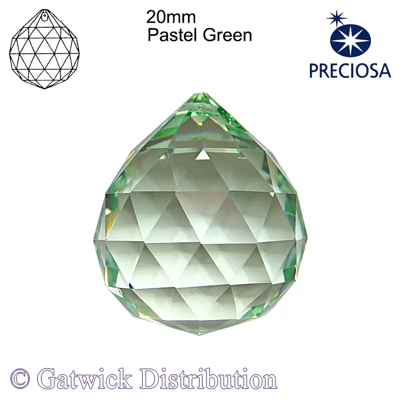 Preciosa - Sphere - 20mm - Pastel Green