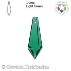 Star Crystals - Point - 38mm - Light Green