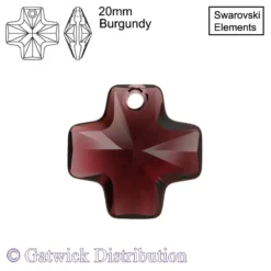 Swarovski Elements - Celtic Cross - 20mm - Burgundy