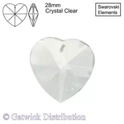 Swarovski Elements - Heart - 28mm - Crystal Clear