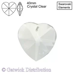Swarovski Elements - Heart - 40mm Crystal Clear