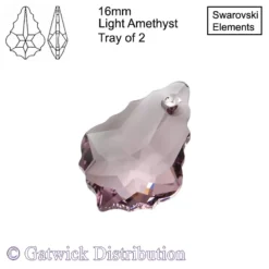 Swarovski Elements - Starburst (Baroque) - 16mm - Light Amethyst - Tray of 2