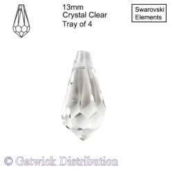 Swarovski Elements - Tear Drop - 13mm - Crystal Clear - Tray of 4