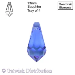 Swarovski Elements - Tear Drop - 13mm - Sapphire - Tray of 4