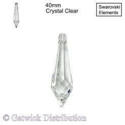 Swarovski Strass - Icicle Drop - 40mm - Crystal Clear
