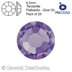 Preciosa - Flatbacks - Glue On - 6.5mm - Tanzanite - Pack of 25