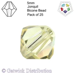 Star Crystals - Bicone Beads - 5mm - Jonquil - Pack of 25