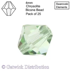 Swarovski Elements - Bicone Beads - 4mm - Chrysolite - Pack of 25