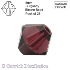Swarovski Elements - Bicone Beads - 5mm - Burgundy - Pack of 25