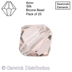 Swarovski Elements - Bicone Beads - 6mm - Silk - Pack of 25