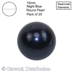 Swarovski Elements - Crystal Pearls - 10mm - Night Blue - Pack of 25