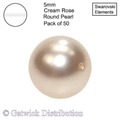 Swarovski Elements - Crystal Pearls - 5mm - Cream Rose - Pack of 50