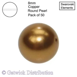 Swarovski Elements - Crystal Pearls - 8mm - Copper - Pack of 25