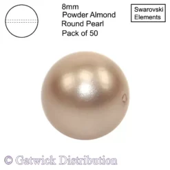 Swarovski Elements - Crystal Pearls - 8mm - Powder Almond - Pack of 25