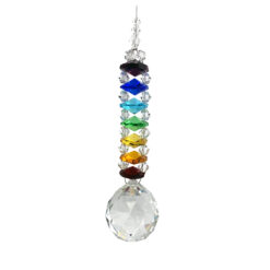 Chakra Stairway on Clear Sphere Suncatcher