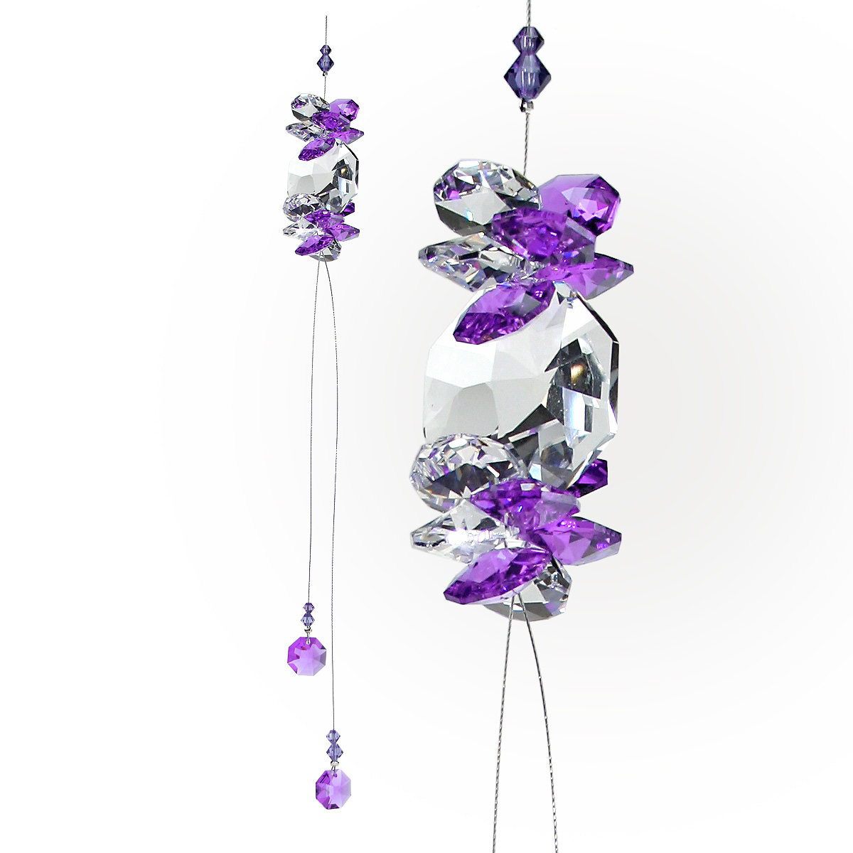 Charm with Violet Octagons Suncatcher