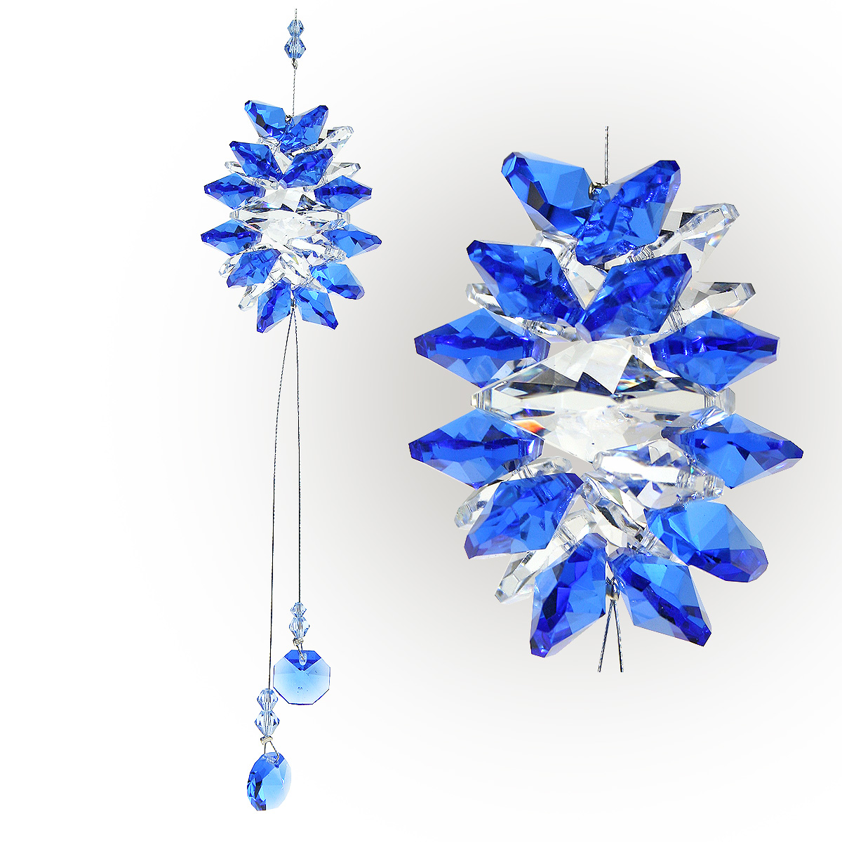 Halo Charm with Sapphire Octagon Suncatcher