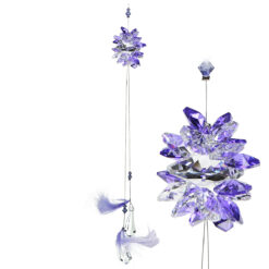 Halo Charm Tanzanite with Feathers Suncatcher